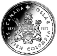 Kanada 1 Dollar 1971 British Columbia - Silber