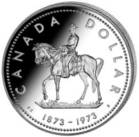 Kanada 1 Dollar 1973 RCMP - Silber