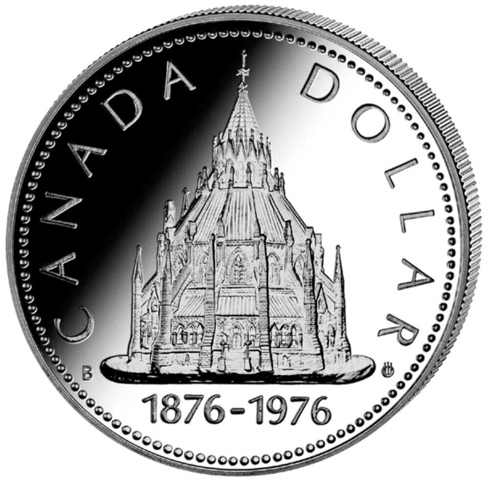 Kanada 1 Dollar 1976 Bibliothek - Silber