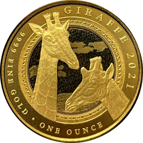 Äquatorialguinea Giraffe 2021 1 oz Gold