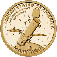 USA 1 Dollar 2020 Maryland Hubble-Weltraumteleskop -...