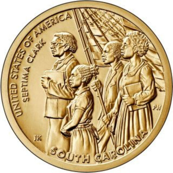 USA 1 Dollar 2020 South Carolina Septima Clark - Kupfer-Nickel