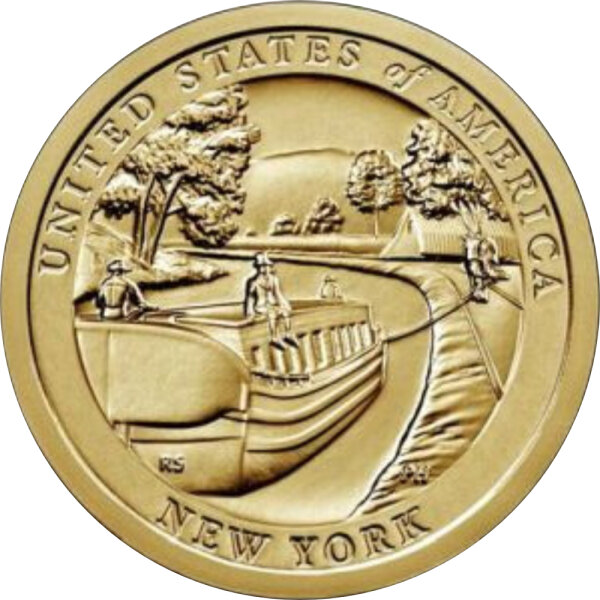 USA 1 Dollar 2021 New York Erie Kanal - Kupfer-Nickel