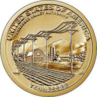 USA 1 Dollar 2022 Tennessee TVA - Kupfer-Nickel
