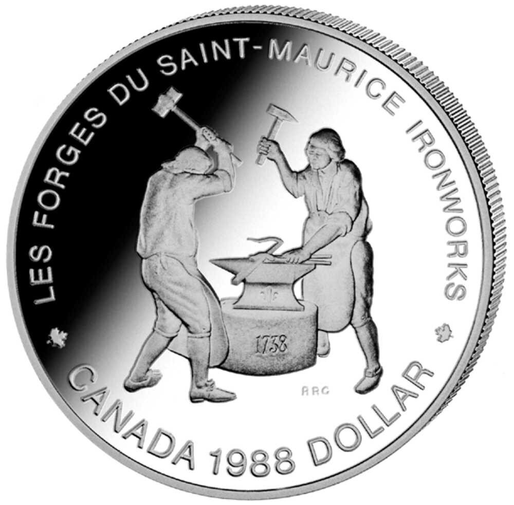 Kanada 1 Dollar 1988 Eisenschmiede - Silber PP