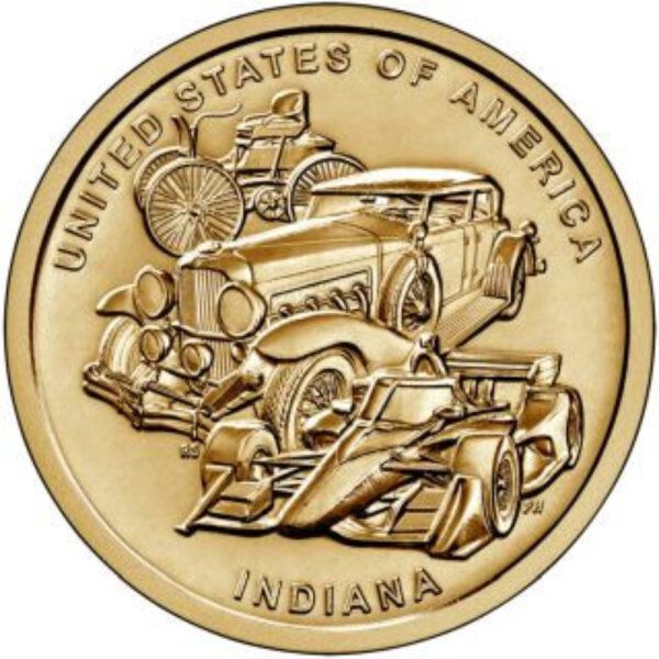 USA 1 Dollar 2023 Indiana Automobil Industrie - Kupfer-Nickel
