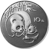 China Panda 1984 10 Yuan Silber - 900/1000, 27 Gramm