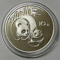 China Panda 1984 10 Yuan Silber - 900/1000, 27 Gramm