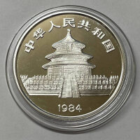 China Panda 1984 10 Yuan Silber - 900/1000, 27 Gramm