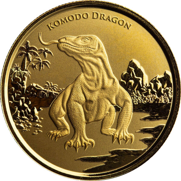 Tokelau Komodo Dragon 1. Ausgabe - Komodowaran 2022 1 oz Gold