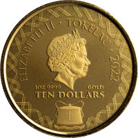 Tokelau Komodo Dragon 1. Ausgabe - Komodowaran 2022 1 oz Gold