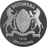 Botswana 10 Pula 1978 Antilope Klippspringer - Silber PP