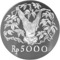 Indonesien 5000 Rupiah 1974 Orang-Utan - Silber PP