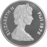 Fiji 10 Dollars 1978 Papageienfink - Silber PP
