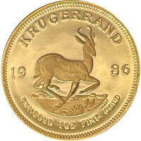 Südafrika Krügerrand 1986 1 oz Gold - Polierte...