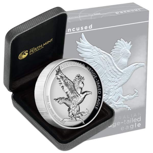 Australien Wedge Tailed Eagle 2023 1 oz Silber - Incuse