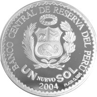 Peru 1 Nuevo Sol 2004 - Fußball WM 2006 - Silber PP