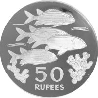 Seychellen 50 Rupees 1978 - Eichhörnchenfische -...