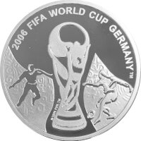Georgien 1 Lari 2004 Fußball WM 2006 - Silber PP