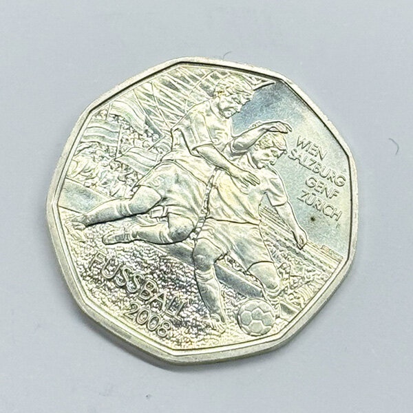 Österreich 5 Euro 2008 Fußball EM - Dribbling - Silber