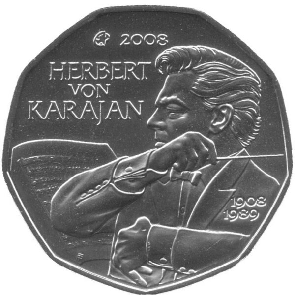 Österreich 5 Euro 2008 - Herbert von Karajan - Silber