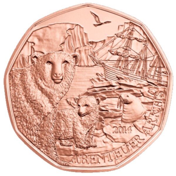 Österreich 5 Euro 2014 Abenteuer Arktis - Kupfer