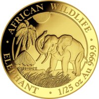 Somalia Elefant 2017 1/25 oz Gold