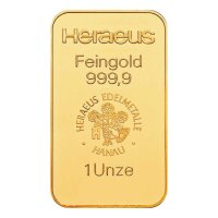 31,1 Gramm Goldbarren RESALE I. Wahl in Folie verschweißt | LBMA