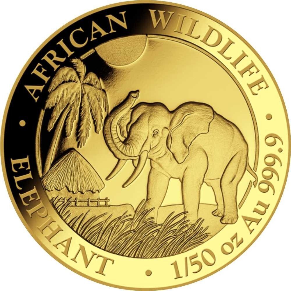 Somalia Elefant 2017 1/50 oz Gold