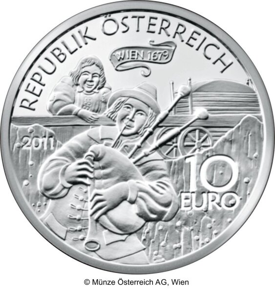 Österreich 10 Euro 2011 Der liebe Augustin