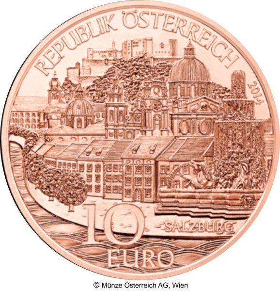 Österreich 10 Euro 2014 Salzburg - Kupfer