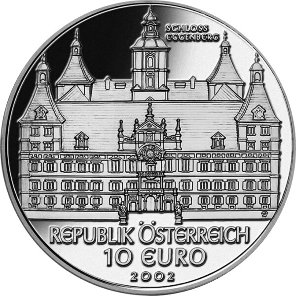 Österreich 10 Euro 2002 Schloss Eggenberg - Silber PP