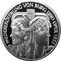 Österreich 10 Euro 2005 Wiedereröffnung Burg und Oper - PP