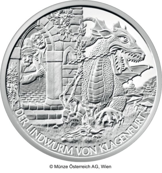 Österreich 10 Euro 2011 Lindwurm in Klagenfurt - PP