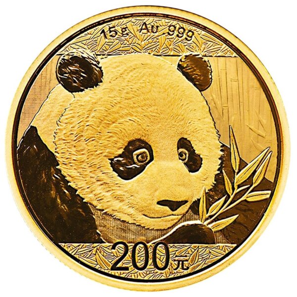 China Panda 2018 15 Gramm Gold - Original-Folie