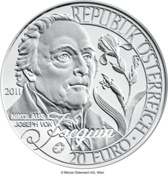 Österreich 20 Euro 2011 Nikolaus J. Freiherr von Jacquin - Silber PP