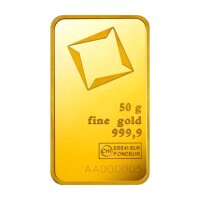 50 Gramm Goldbarren RESALE I. Wahl in Folie verschweißt | LBMA