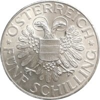 Österreich 5 Schilling 1935 Madonna von Mariazell - Silber