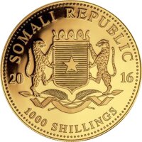 Somalia Elefant 2016 1 oz Gold