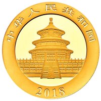China Panda 2018 1 Gramm Gold - Original-Folie