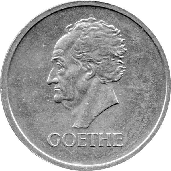 J.350 Weimarer R. 3 Mark 1932 -A- "Zum 100. Todestag Goethes" - st