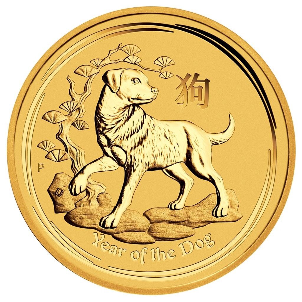 Australien Lunar II 2018 Jahr des Hundes 1/4 oz Gold