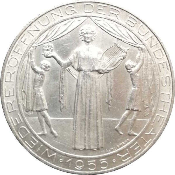 Österreich 25 Schilling 1955 Wiedereröffnung Bundestheater - Silber