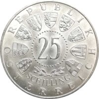 Österreich 25 Schilling 1956 W. A. Mozart - Silber
