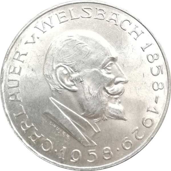 Österreich 25 Schilling 1958 Carlauer von Welsbach - Silber