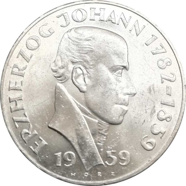 Österreich 25 Schilling 1959 Erzherzog Johann - Silber