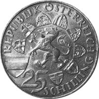 Österreich 25 Schilling 1959 Erzherzog Johann - Silber