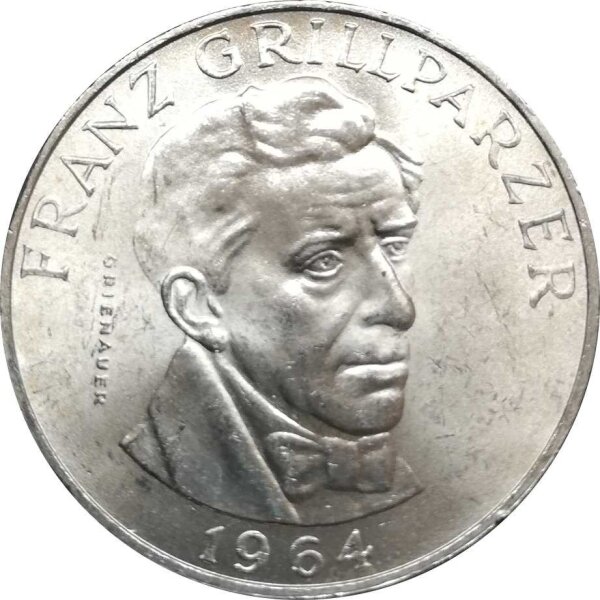 Österreich 25 Schilling 1964 Franz Grillparzer - Silber