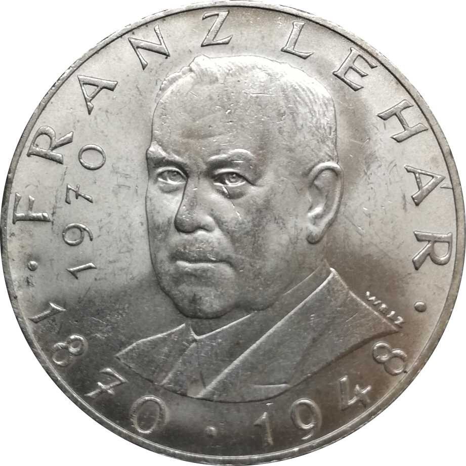 Österreich 25 Schilling 1970 Franz Lehar - Silber