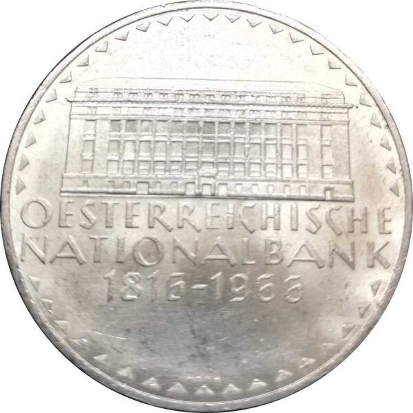 Österreich 50 Schilling 1966 150 Jahre Nationalbank - Silber